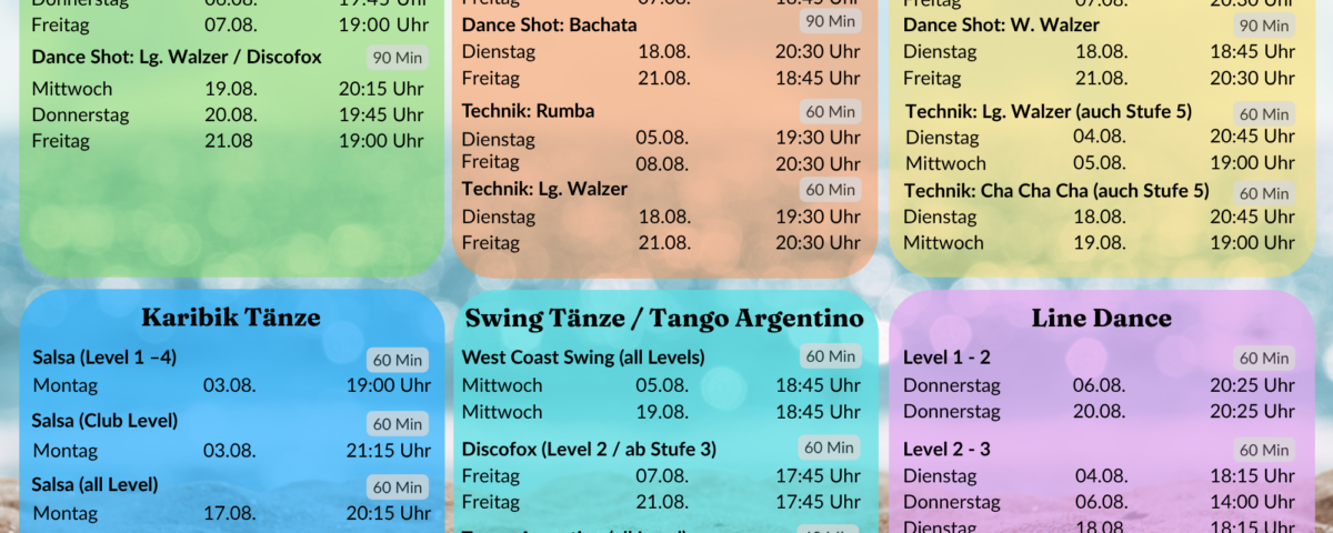 Paare Sommerferienprogramm 2026