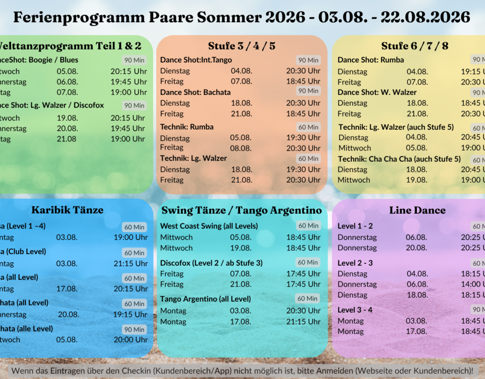 Paare Sommerferienprogramm 2026