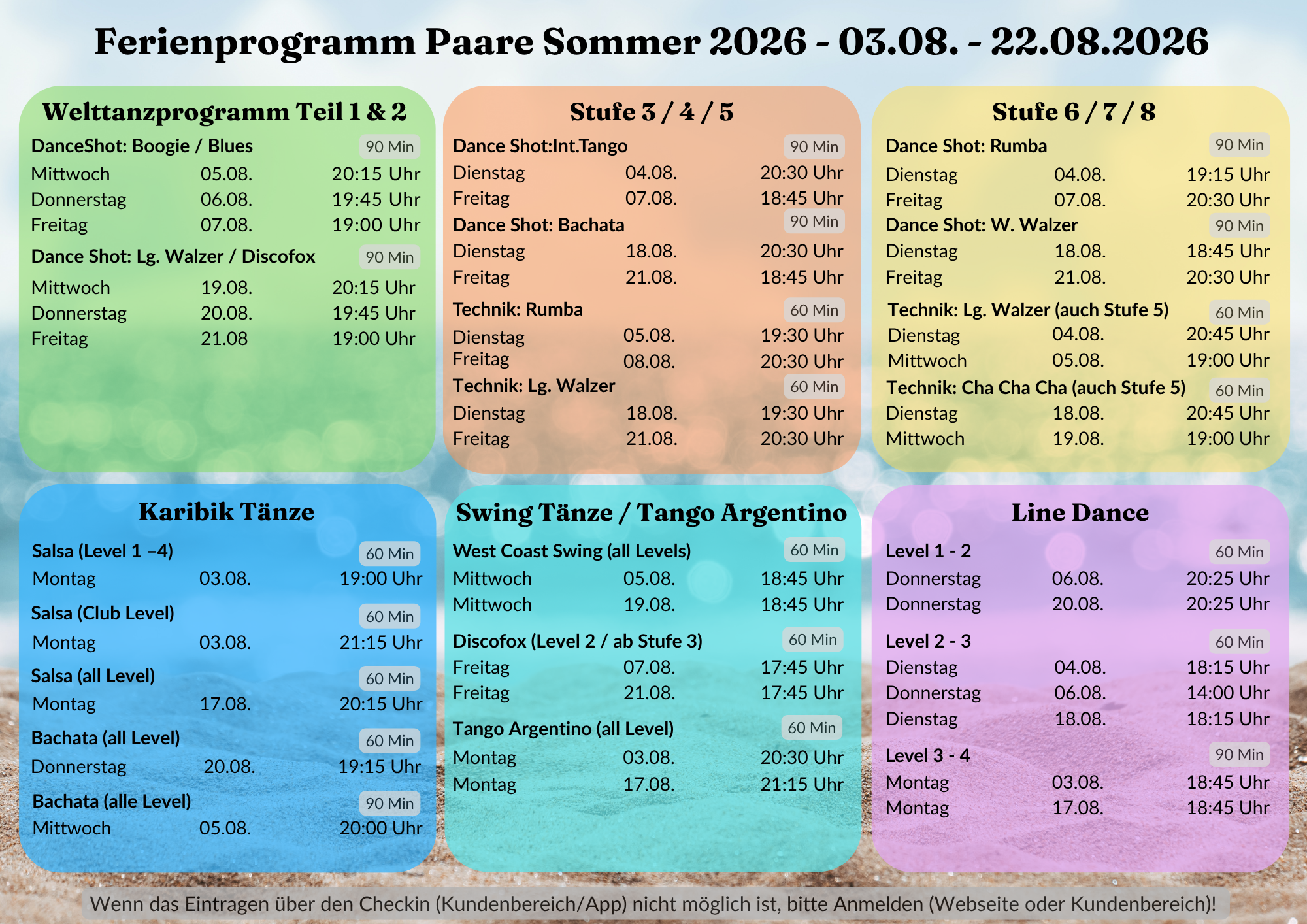 Paare Sommerferienprogramm 2026