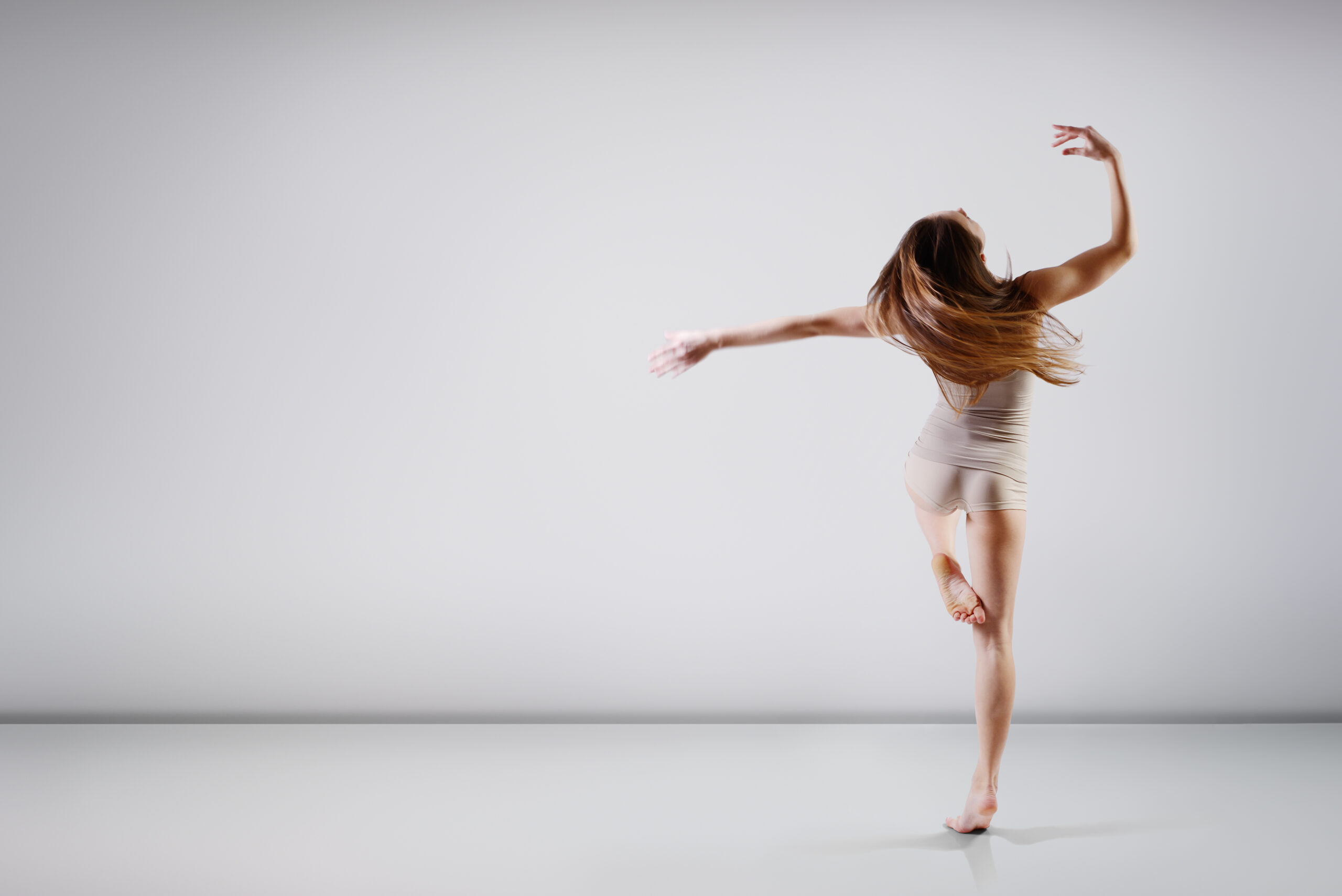 dancer – young beautiful teen girl dancing at studio, series